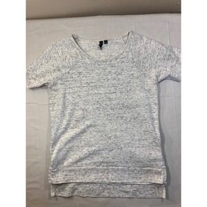 Cynthia Rowley Marled Knit Short Sleeve Tunic Top Womens Size S